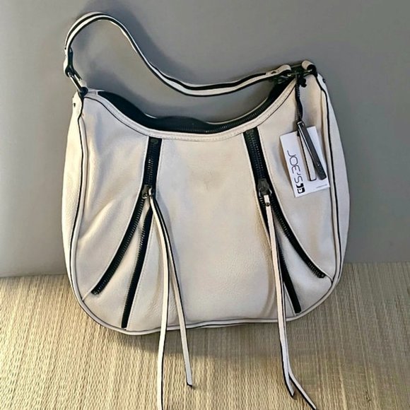 Joe's Jeans Handbags - Joe's Pebble Leather ZIPPER Hobo Handbag